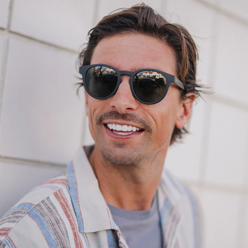 Barnes - Matte Black/Polarized Gray Green, Suncloud Barnes - Matte Black/Polarized Gray Green on model