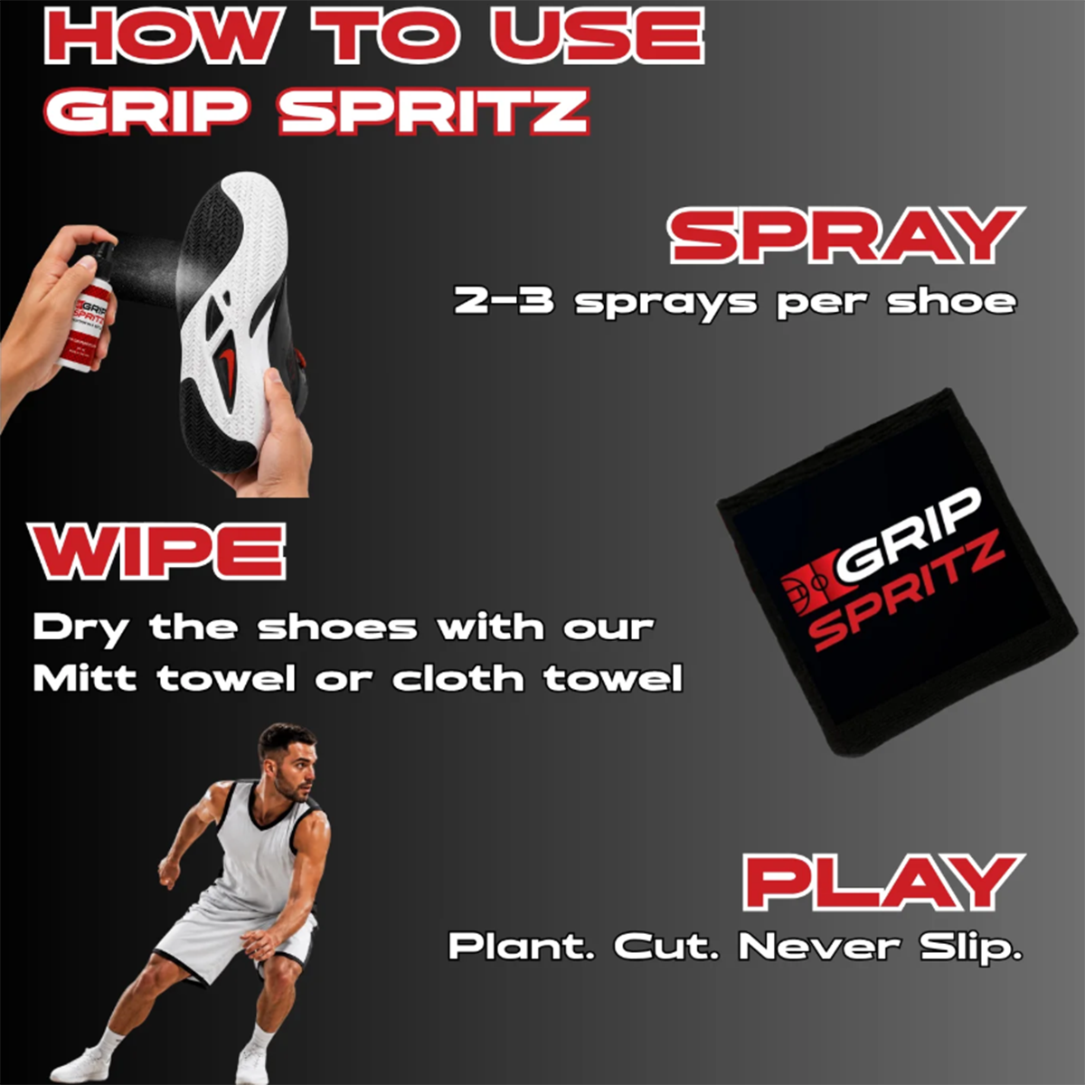 Basketball Shoe Grip Spray/Towel Bundle alternate view