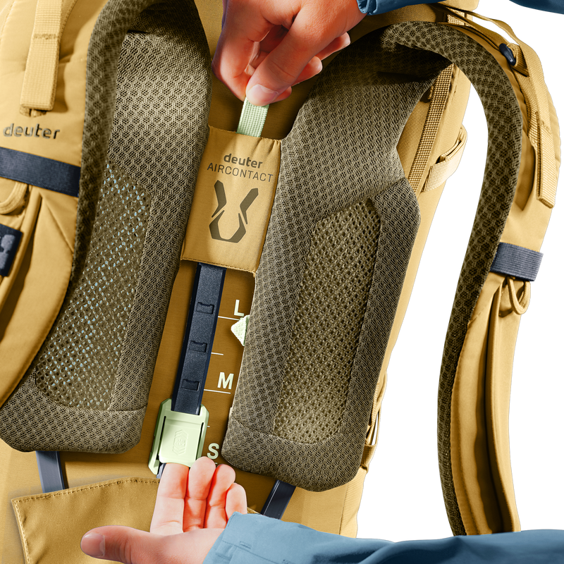 Aircontact Core 60+10, Deuter Aircontact Core 60+10 in Savanna-Nori adjustment
