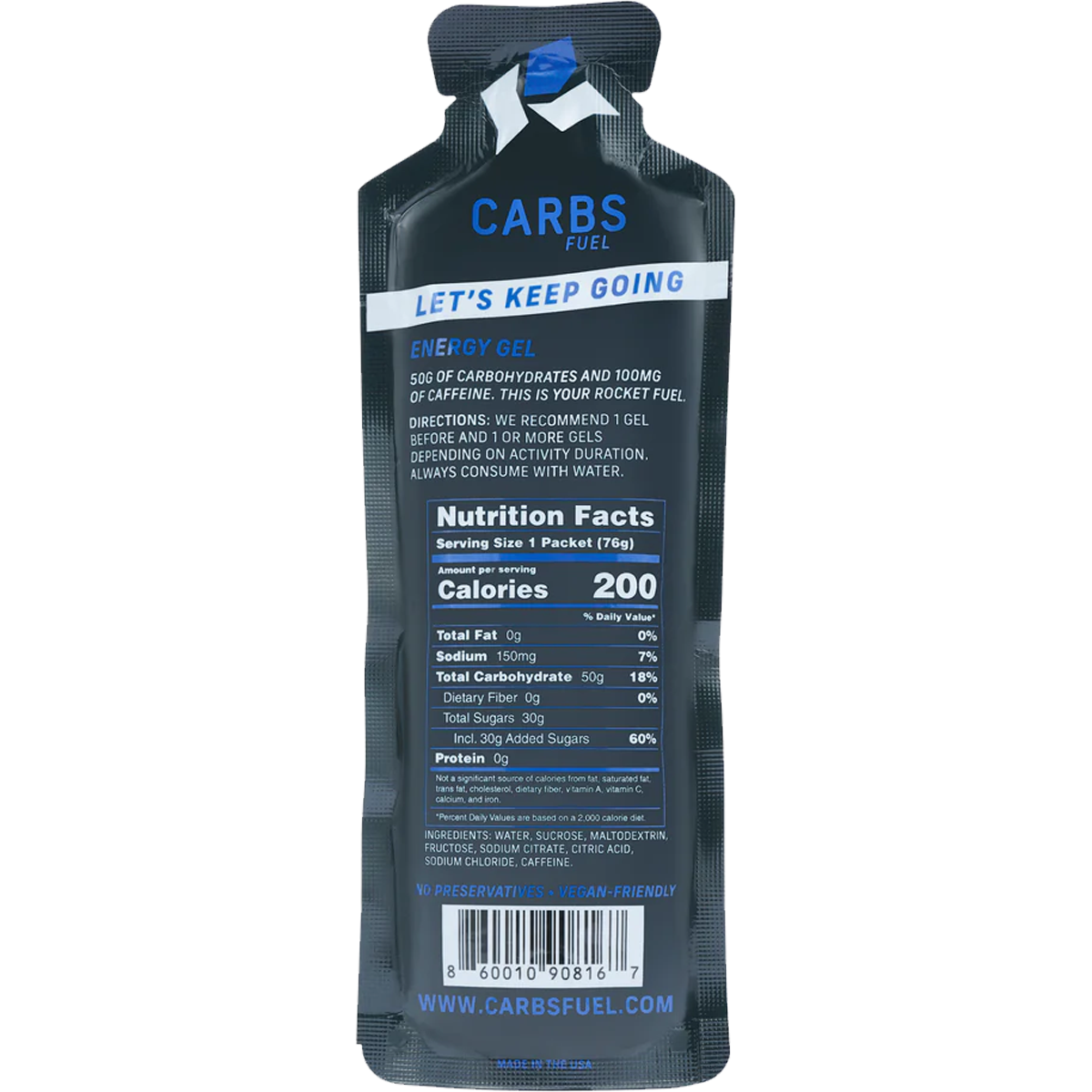Caffeinated Original 50g Energy Gel alternate view