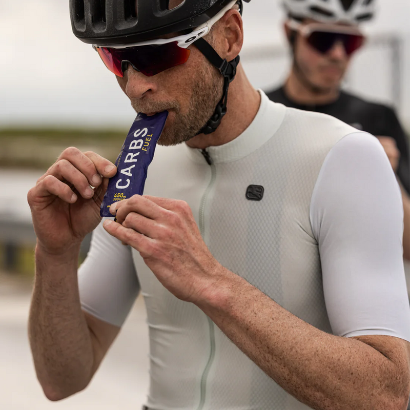 Salted Original 50g Energy Gel, Carbs Fuel Salted Original 50g Energy Gel with rider
