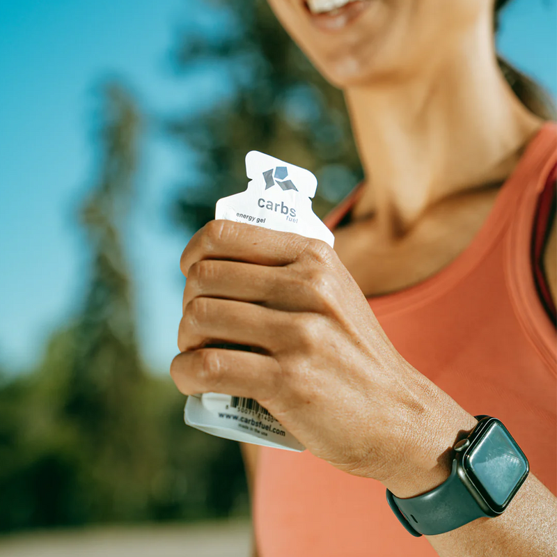 Original 25g Energy Gel, Carbs Fuel Original 25g Energy Gel in hand