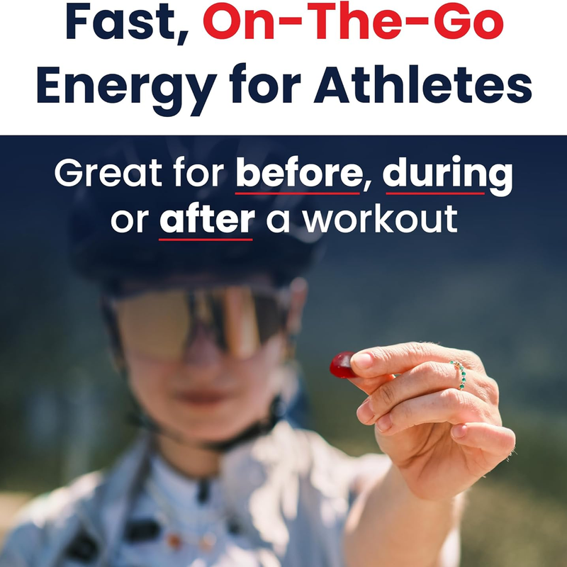 Energy Gummies, SaltStick Energy Gummies in hand