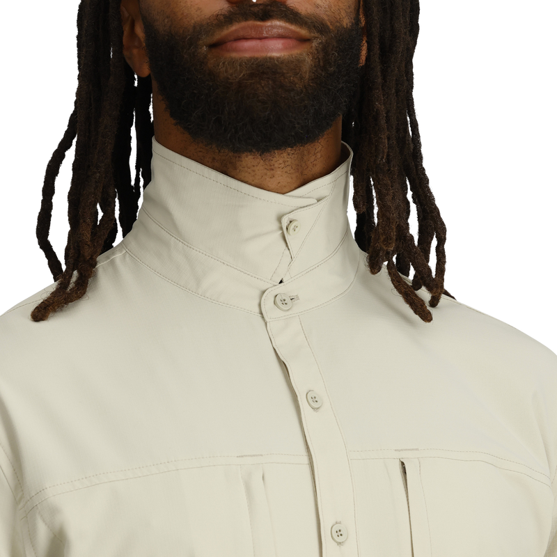 Men's Expedition III Long Sleeve, Royal Robbins Men's Expedition III Long Sleeve Collar