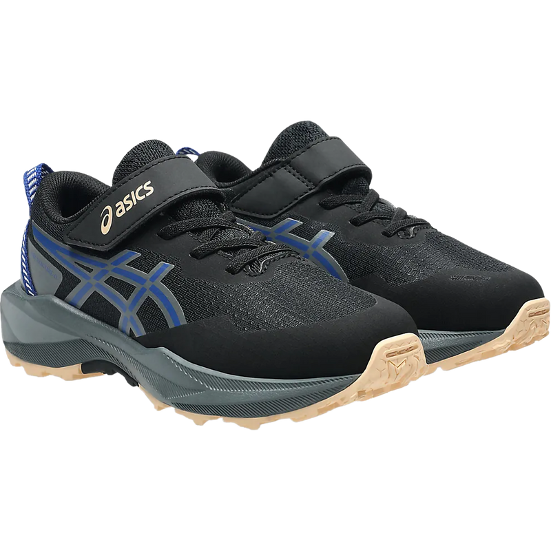 Youth PRE Venture 11 Pre School, Asics Youth PRE Venture 11 Pre School in 001-Black/Asics Blue pair front right