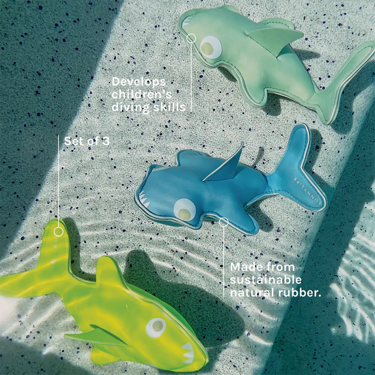 Dive Buddies Salty the Shark Set of 3 alternate view