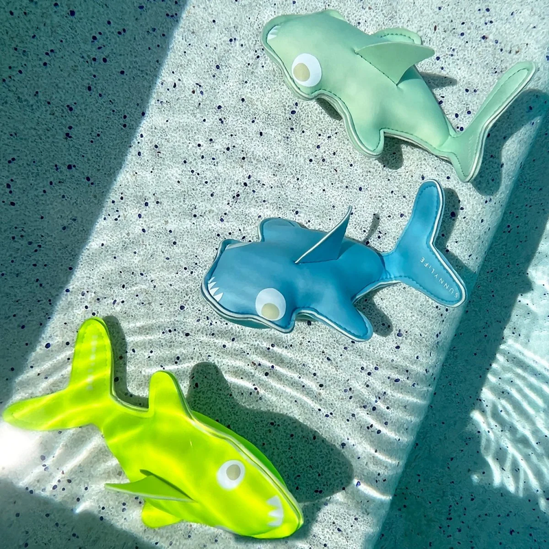 Dive Buddies Salty the Shark Set of 3, Sunnylife Dive Buddies Salty the Shark Set of 3 by pool