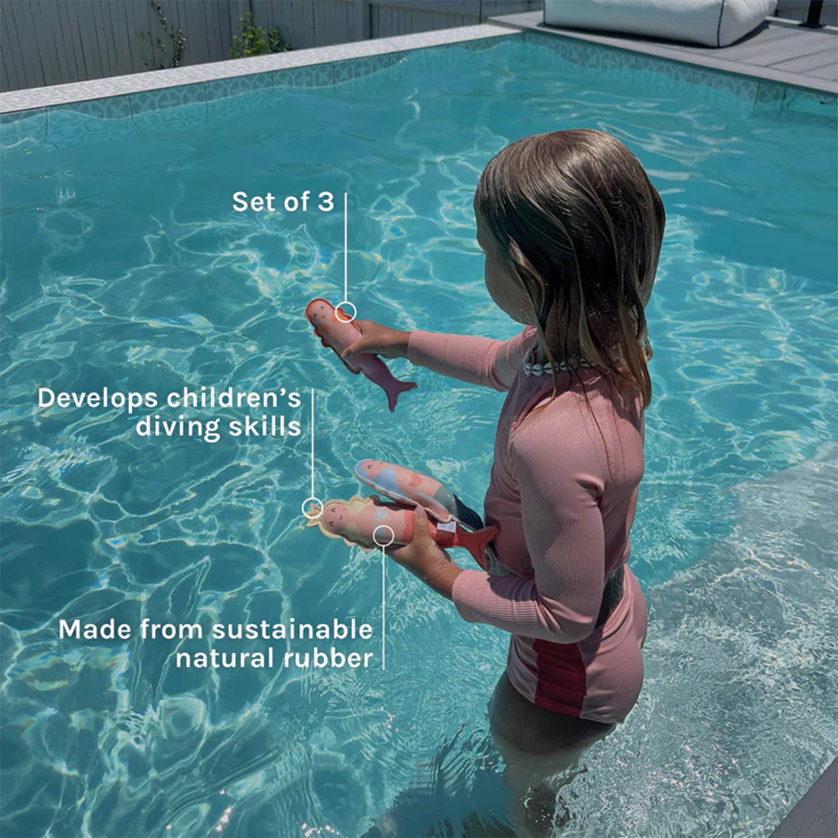 Dive Buddies Melody the Mermaid Set of 3 alternate view