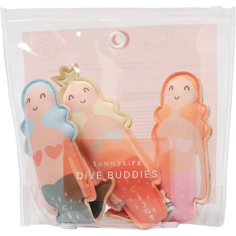 Dive Buddies Melody the Mermaid Set of 3, Sunnylife Dive Buddies Melody the Mermaid Set of 3 in Multicolor in package