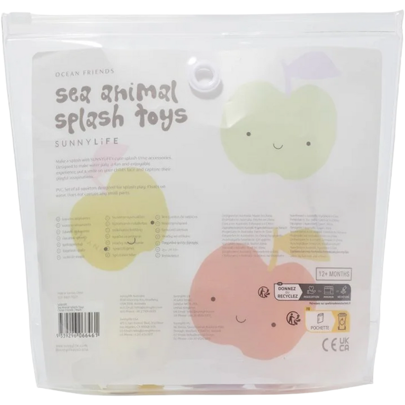 Sea Animal Splash Toys Ocean Friends, Sunnylife Sea Animal Splash Toys Ocean Friends in Multicolor in package back