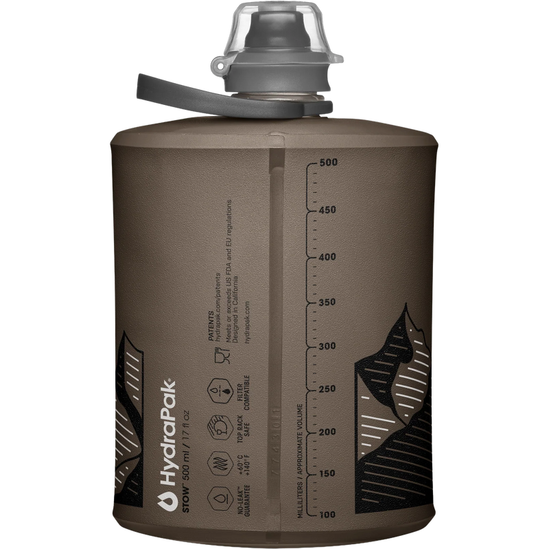 Stow 500 ml, Hydrapak Stow 500 ml in Mammoth Grey back