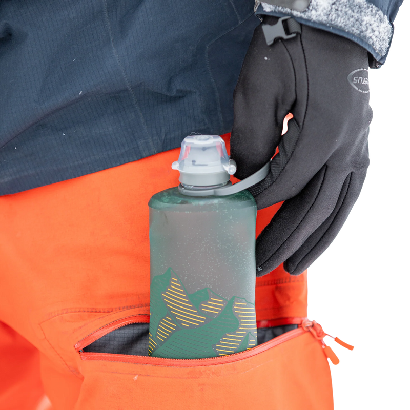 Stow 1L, Hydrapak Stow 1L in Mammoth Grey in pocket