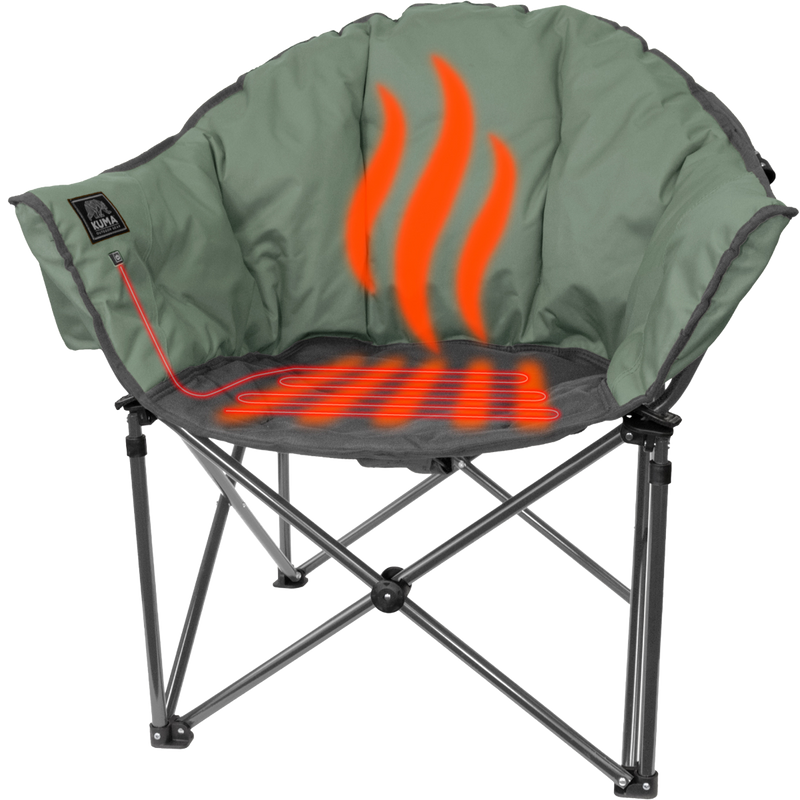 Lazy Bear HEATED Chair, Kuma Lazy Bear HEATED Chair heat graphic