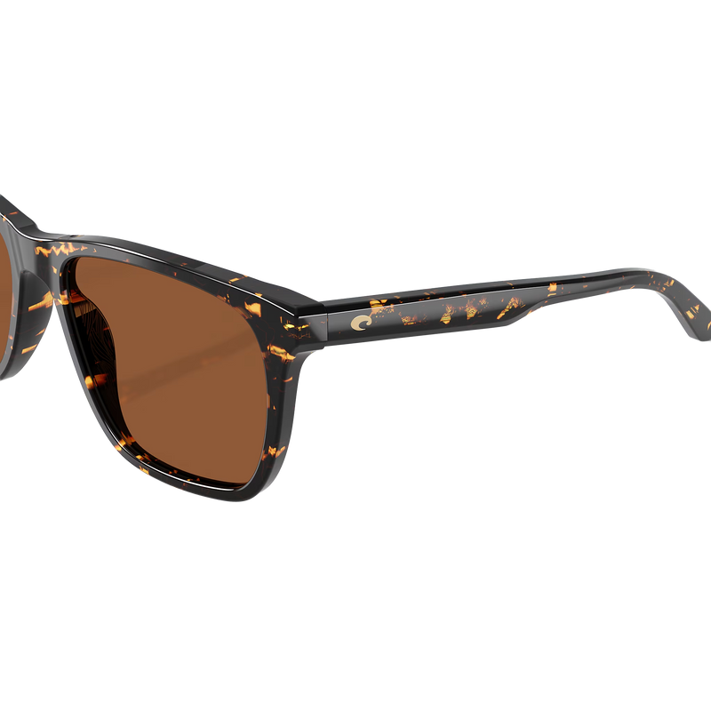 Gravels, Costa Del Mar Gravels in Tortoise/Copper left branding