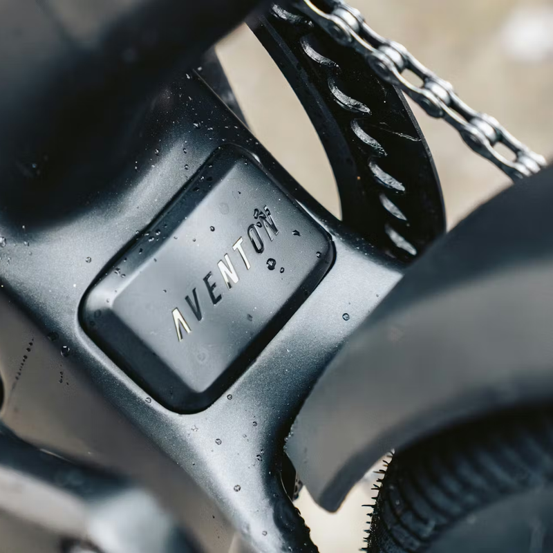 Level 4 ADV Step-Through, Aventon Level 4 ADV in Matte Black branding