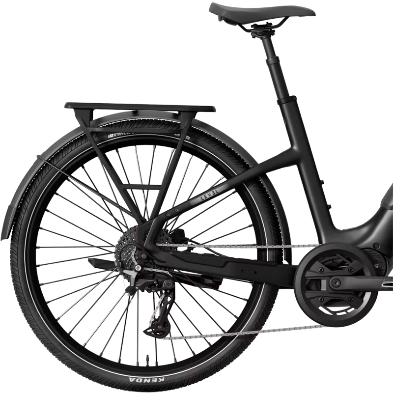 Level 4 ADV Step-Through, Aventon Level 4 ADV Step-Through in Matte Black rear wheel