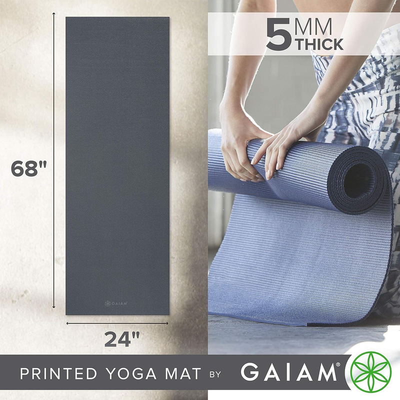 5mm Solid Yoga Mat, Gaiam 5mm Solid Yoga Mat dimensions