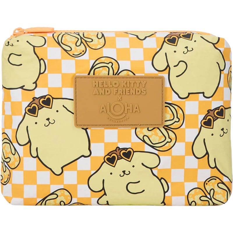 Aloha Collection Pompompurin Check Small Pouch in Golden