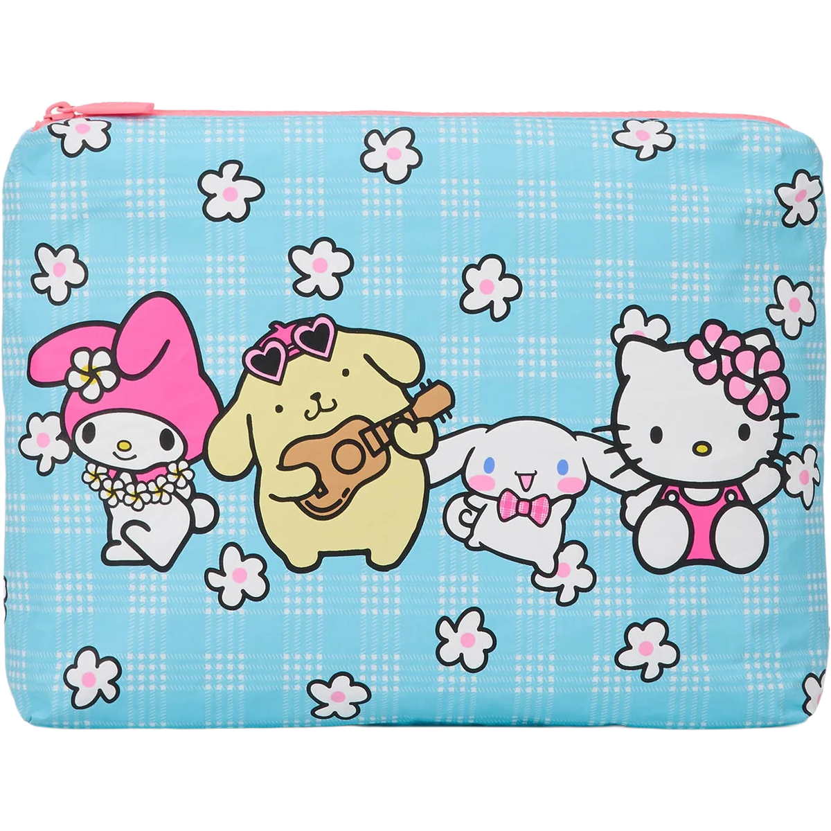 Aloha Collection Palaka Friends Mid Pouch in Blue Skies