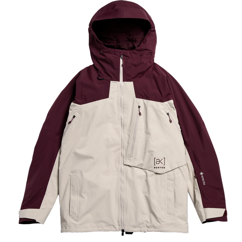 Burton Men's AK Cyclic Gore Tex 2L Jacket in Rum Raisin/Chincilla Grey
