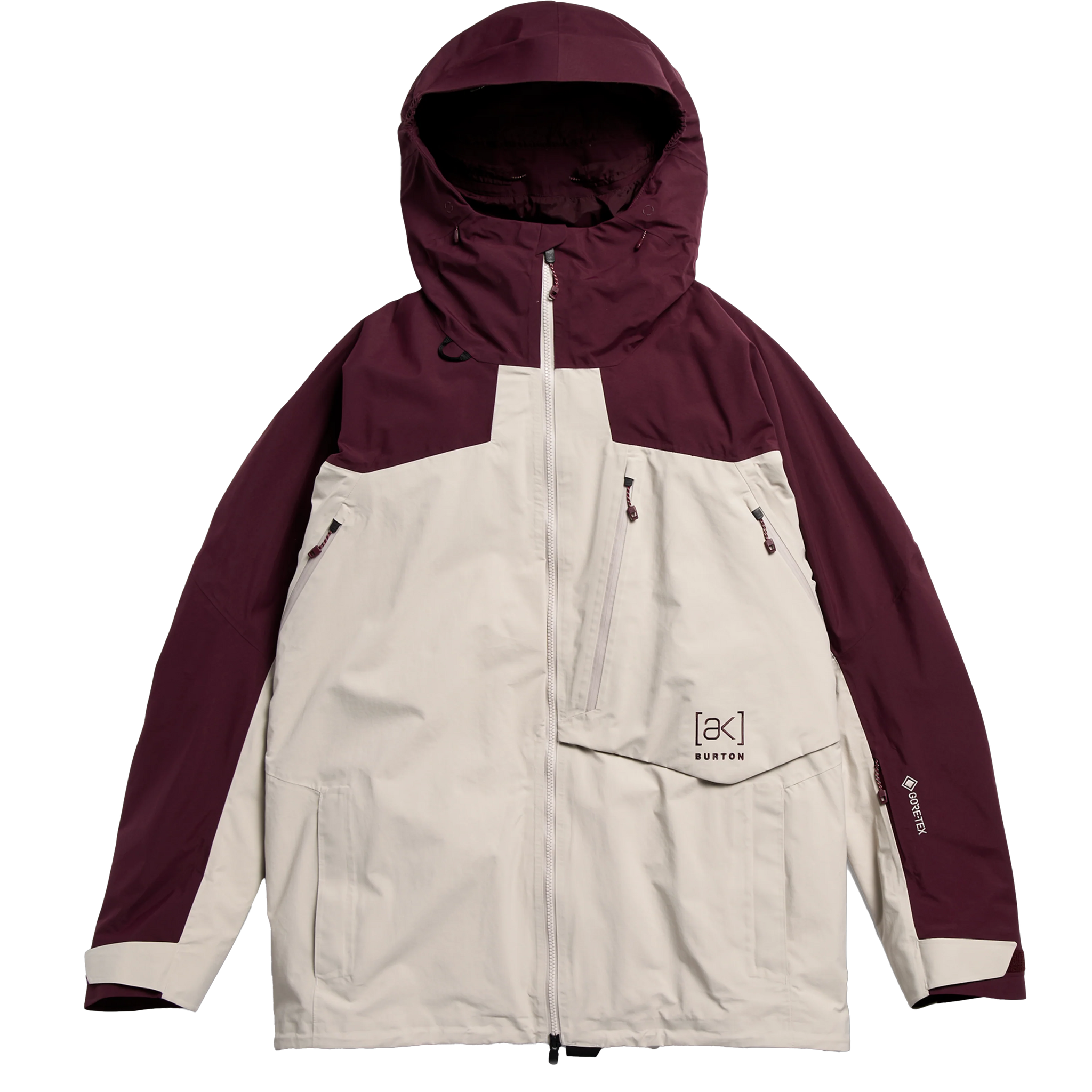 Burton Men's AK Cyclic Gore Tex 2L Jacket in Rum Raisin/Chincilla Grey
