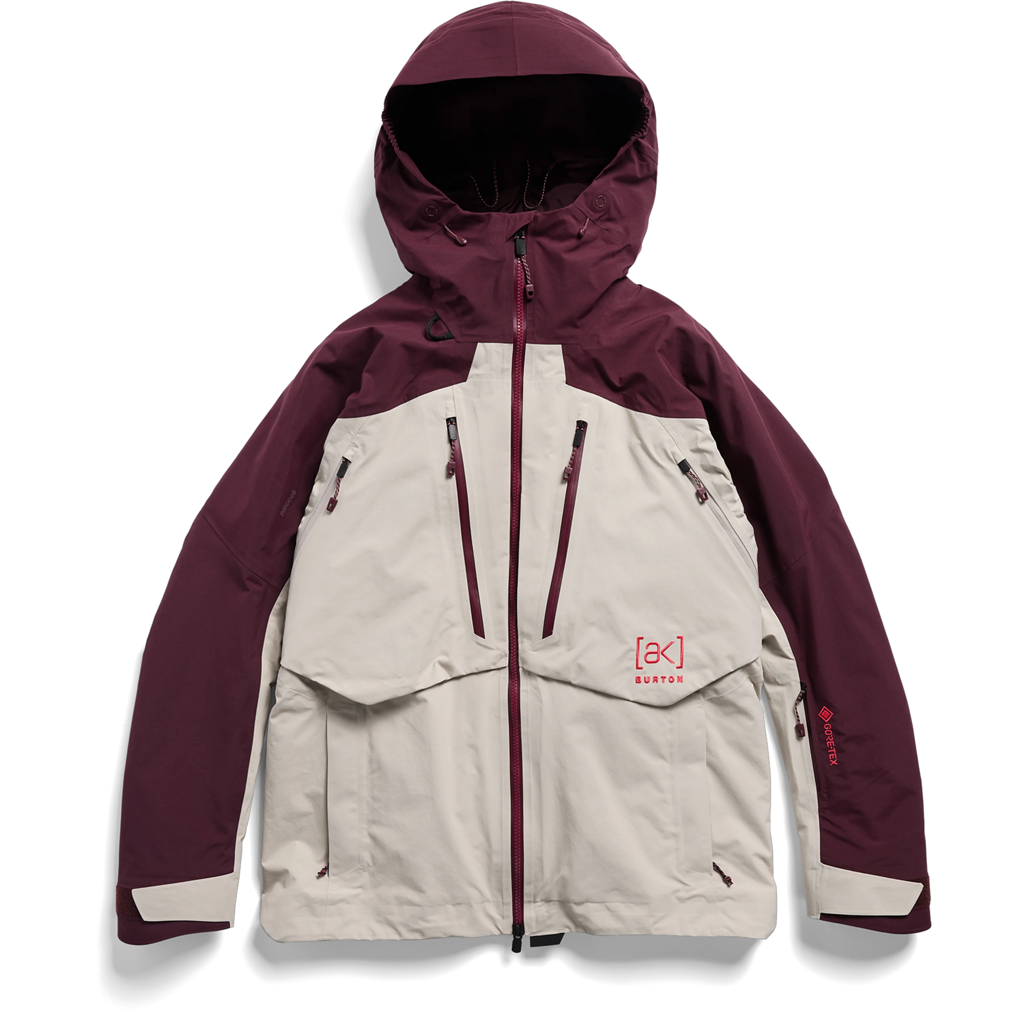 Burton Women's AK Swash Insltd Gore Tex 2L Jacket in Rum Raisin/Chinchilla Grey
