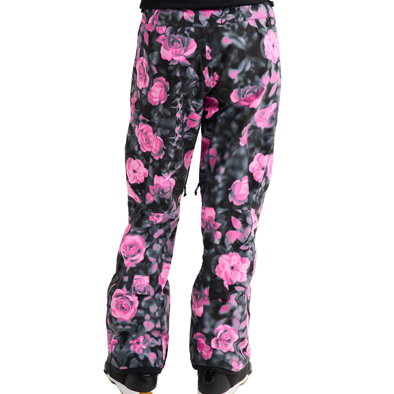 Women's Reserve 2L Stretch Slim Pants, Burton Women's Reserve 2L Stretch Slim Pants in Shockwave Floral back view on model