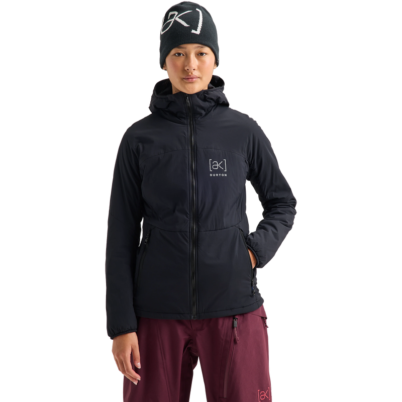 Burton Women's AK Helium Hooded Insulated Jacket Front on model