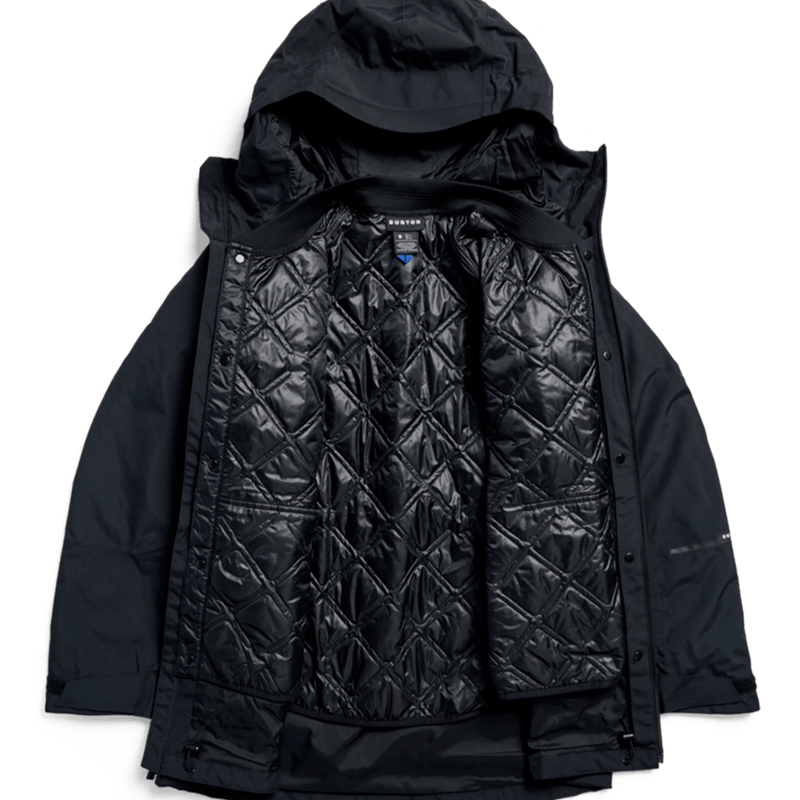 Women's Reserve 2L 3-in-1 Jacket, Burton Women's Reserve 2L 3-in-1 Jacket in True Black with liner detail
