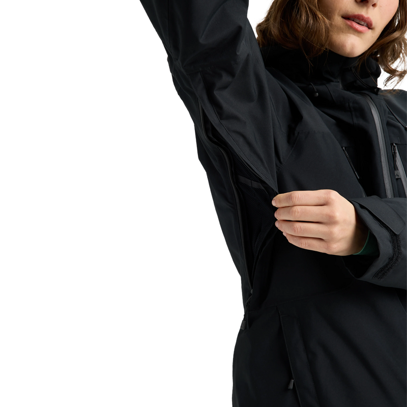 Women's Reserve 2L 3-in-1 Jacket, Burton Women's Reserve 2L 3-in-1 Jacket in True Black with underarm vent