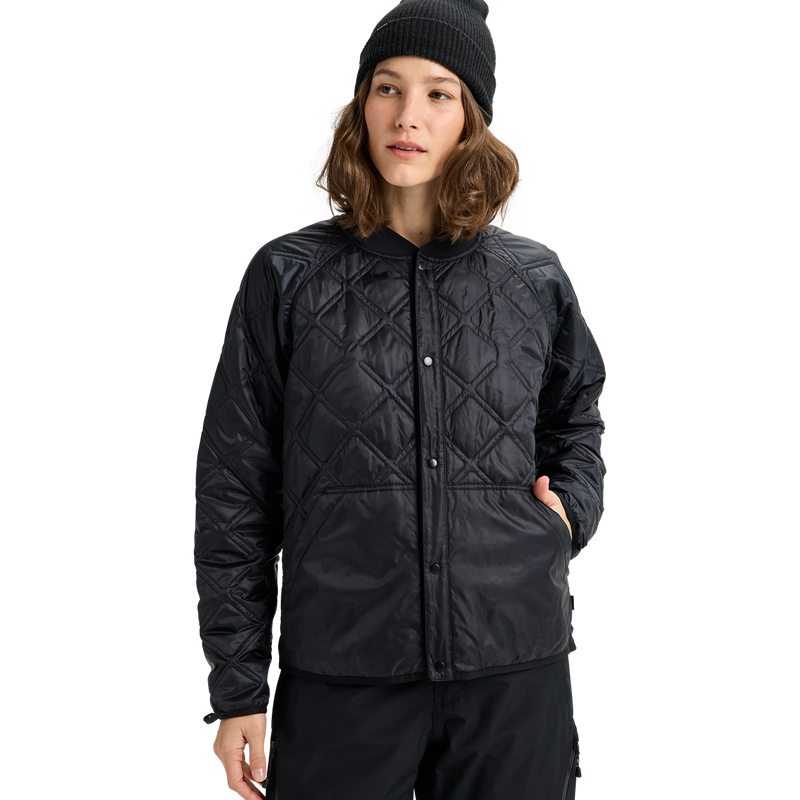Women's Reserve 2L 3-in-1 Jacket, Burton Women's Reserve 2L 3-in-1 Jacket in True Black of inside liner on model