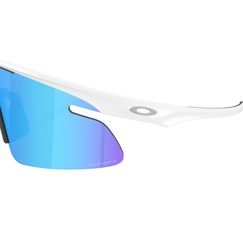 RSLV Lite - Matte White/Prizm Sapphire, Oakley RSLV Lite - Matte White/Prizm Sapphire front left lens and arm