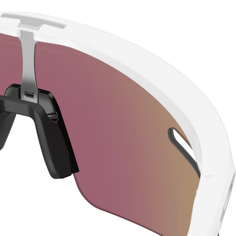 RSLV Lite - Matte White/Prizm Sapphire, Oakley RSLV Lite - Matte White/Prizm Sapphire back of right lens