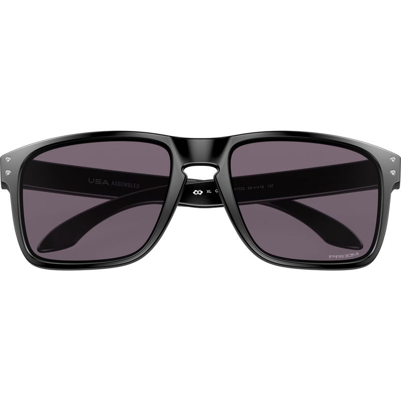 Holbrook XL - Matte Black/PRIZM Grey, Oakley Holbrook XL - Matte Black/PRIZM Grey front folded