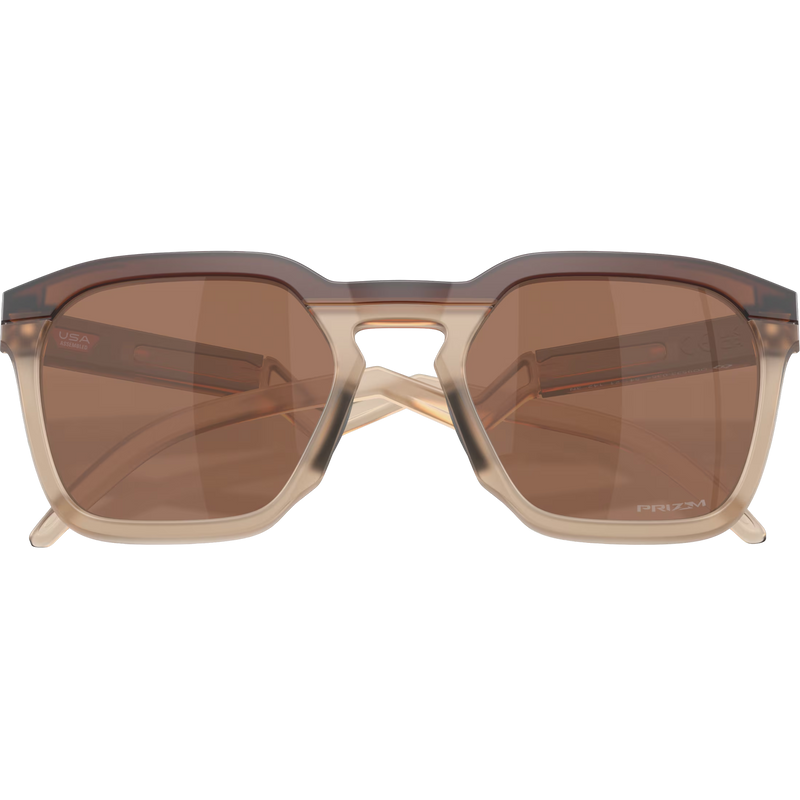HSTN SQ - Matte Rootbeer/Prizm Tungsten, Oakley HSTN SQ - Matte Rootbeer/Prizm Tungsten front folded