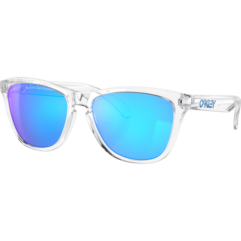 Frogskins - Crystal Clear/Prizm Sapphire, Oakley Frogskins - Crystal Clear/Prizm Sapphire front left