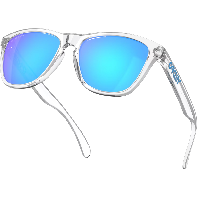 Frogskins - Crystal Clear/Prizm Sapphire, Oakley Frogskins - Crystal Clear/Prizm Sapphire front left bottom