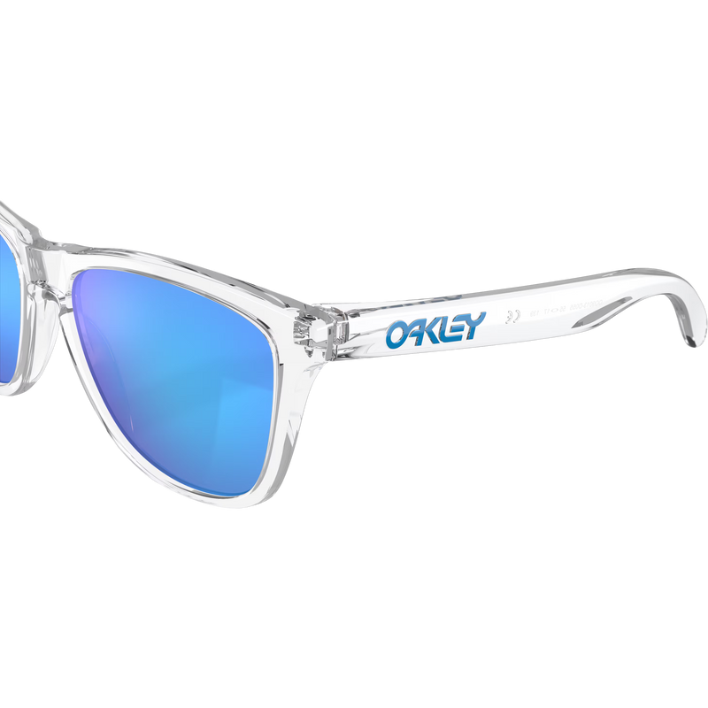 Frogskins - Crystal Clear/Prizm Sapphire, Oakley Frogskins - Crystal Clear/Prizm Sapphire front left lens