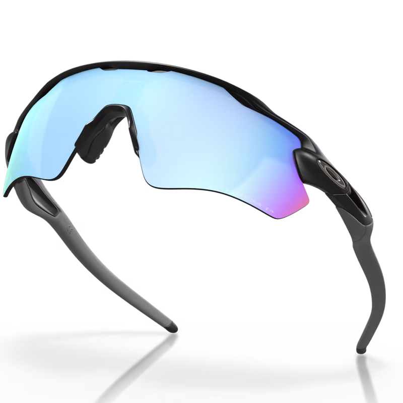 Radar EV Path Matte Black/Prizm Deep Water Polarized, Oakley Radar EV Path Matte Black in Prizm Deep Water Polarized angled view