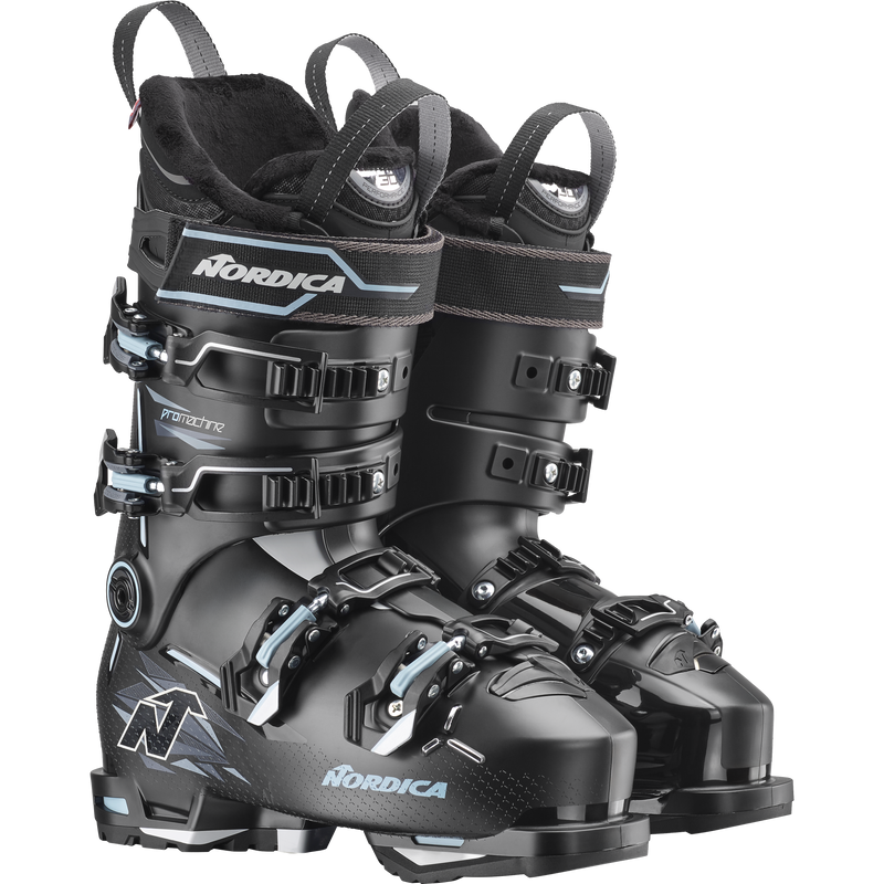 Women's Promachine 3 95, Nordica Women's Promachine 3 95 in Black/Light Blue/White pair right