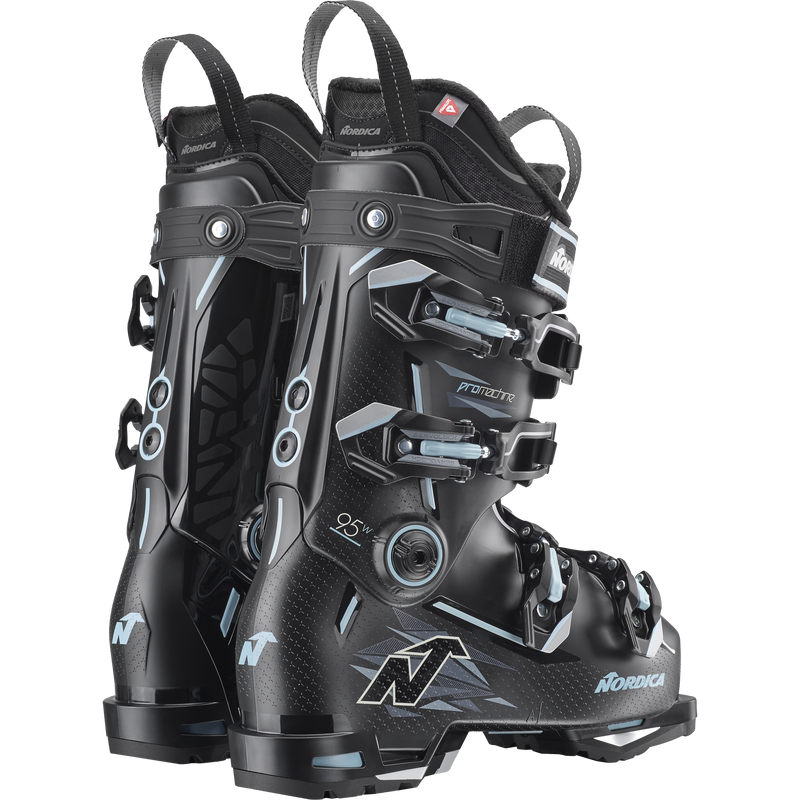 Women's Promachine 3 95, Nordica Women's Promachine 3 95 in Black/Light Blue/White pair right