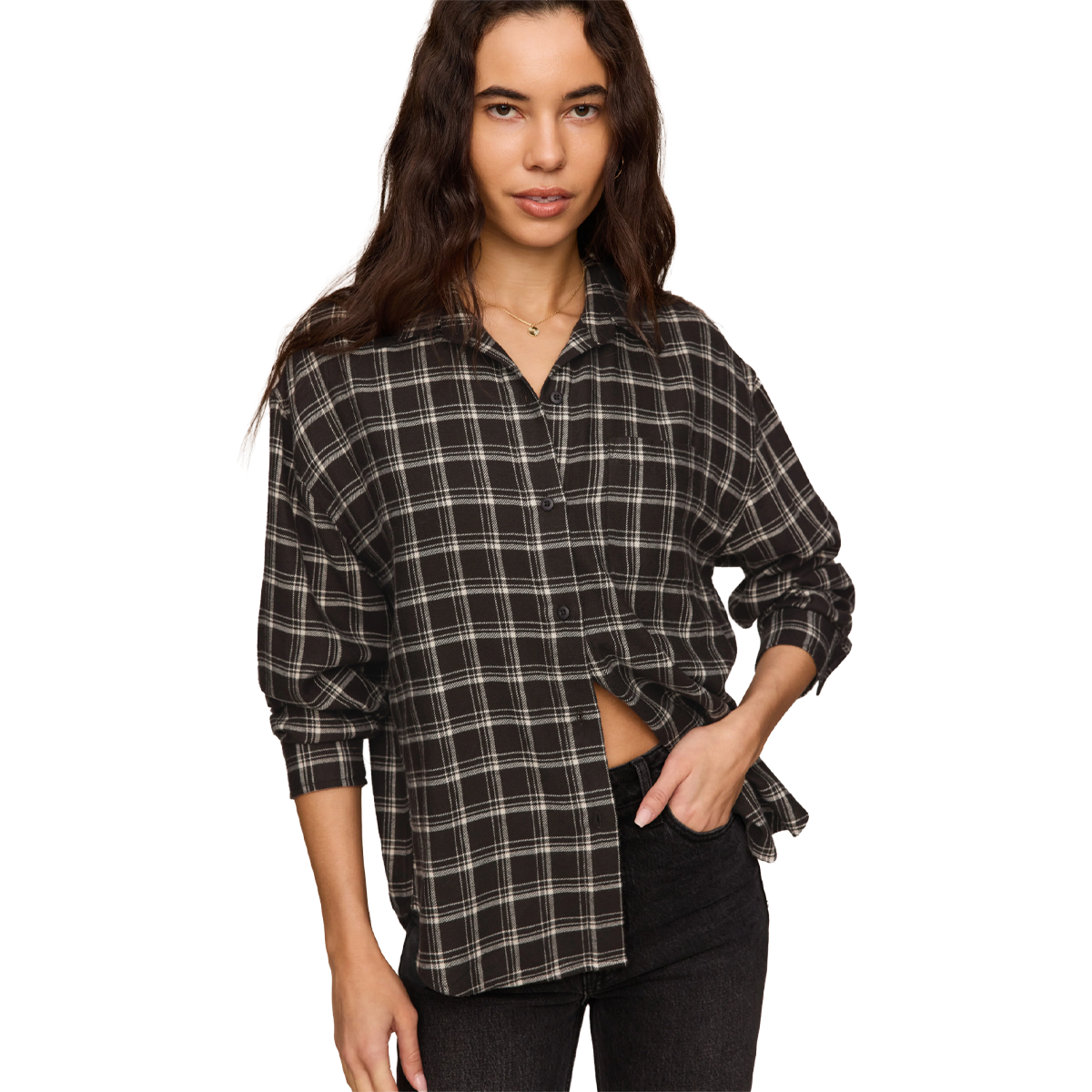 Women's River Plaid Button Up alternate view