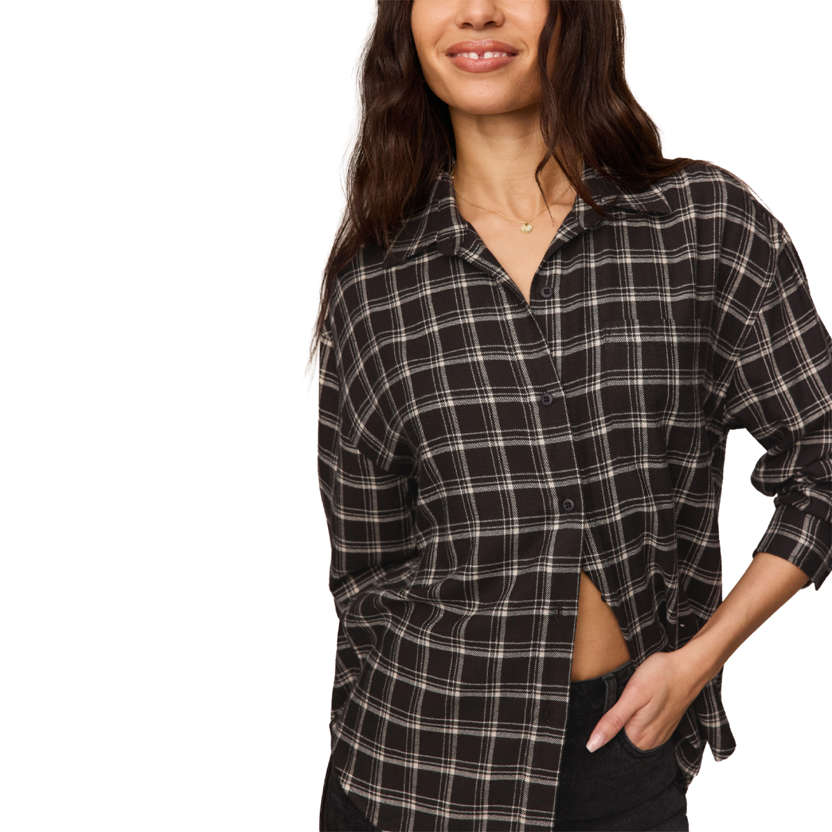 Women's River Plaid Button Up alternate view