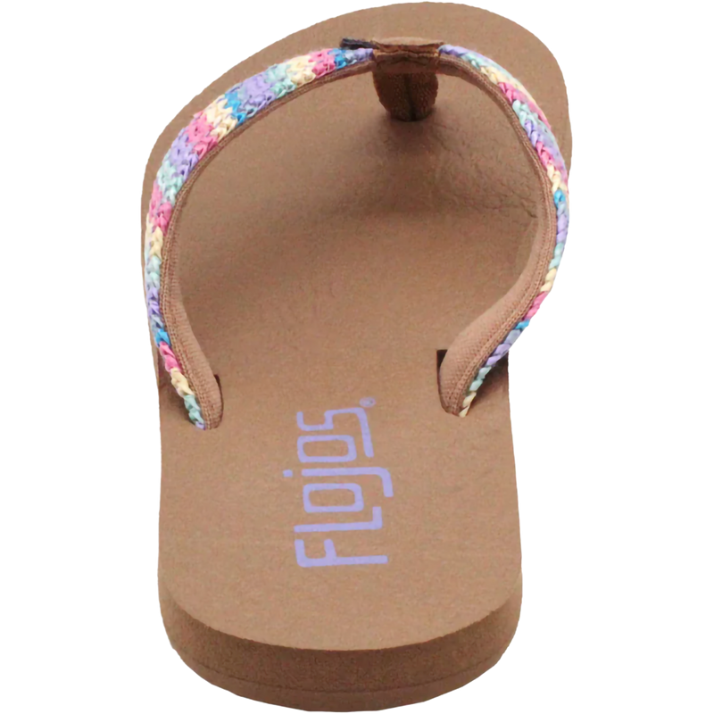 Youth Juno Weave, Flojos Youth Juno Weave in Pastel Multi/Tan back