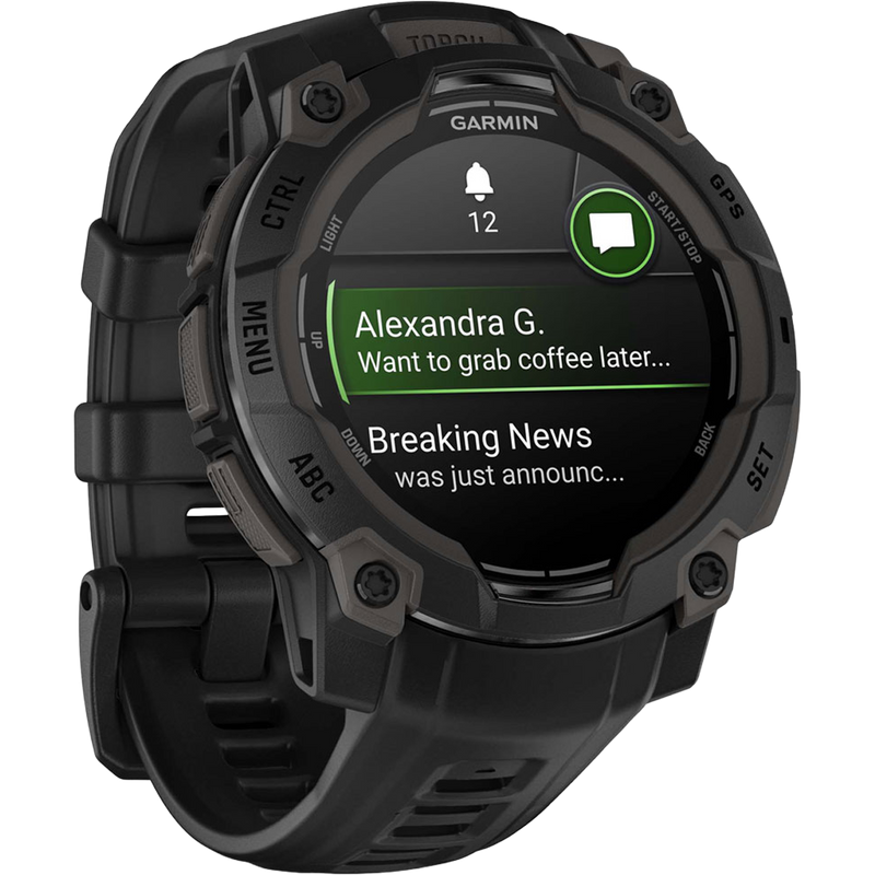 Instinct 3 45mm AMOLED Black, Garmin Instinct 3 45mm text