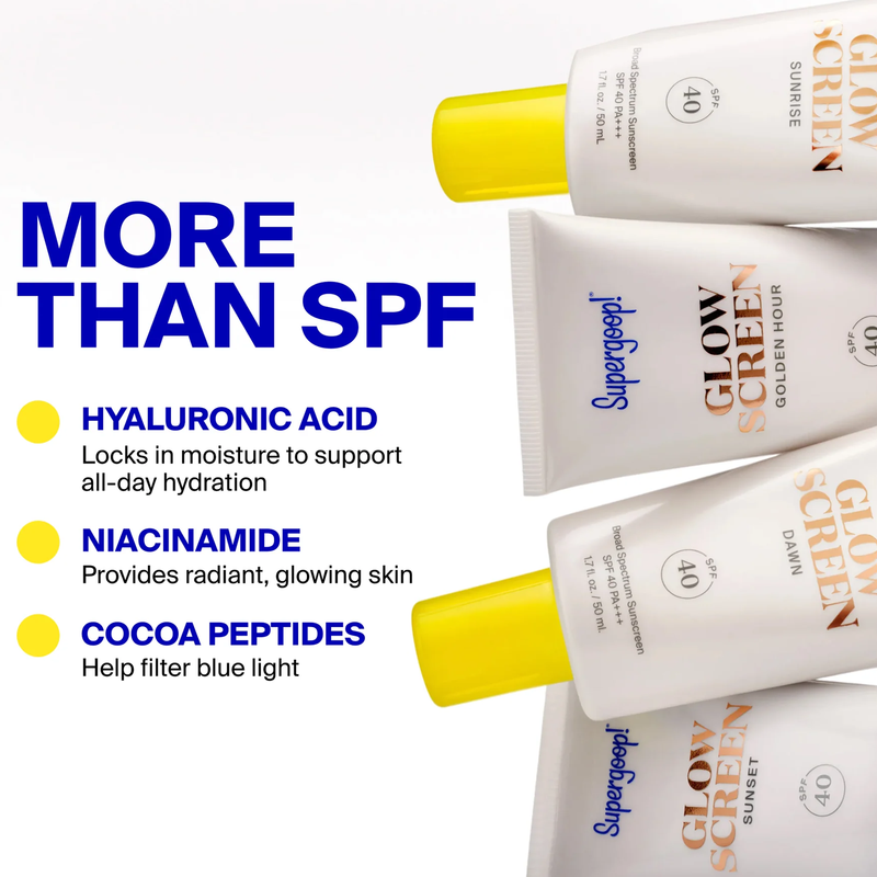Glowscreen SPF 40, Supergoop Glowscreen SPF 40 featured ingredients