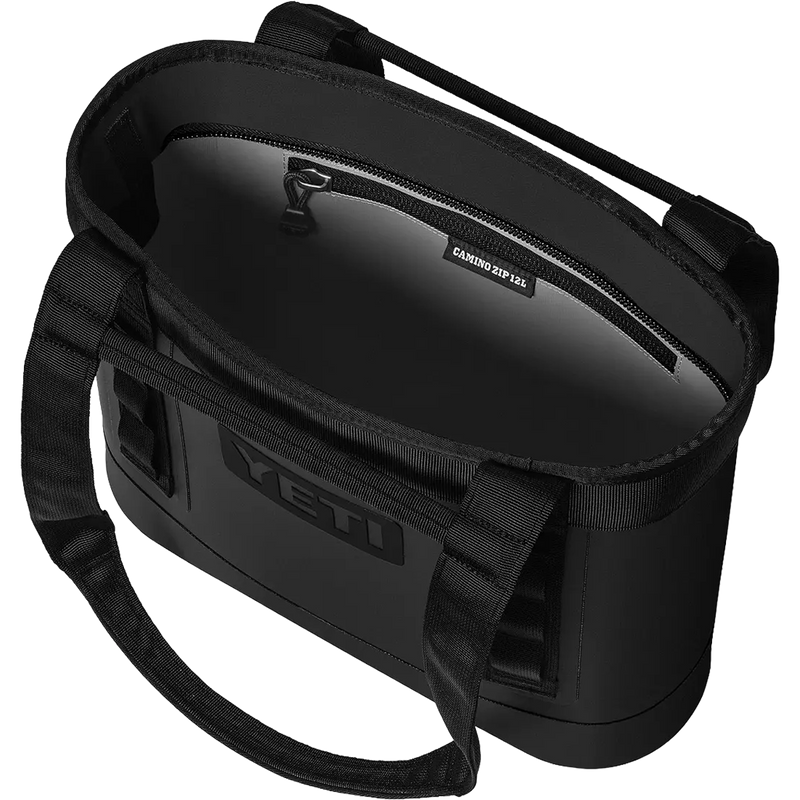 Camino Zip Carryall 12L, Yeti Camino Zip Carryall 12L in Black angled top view
