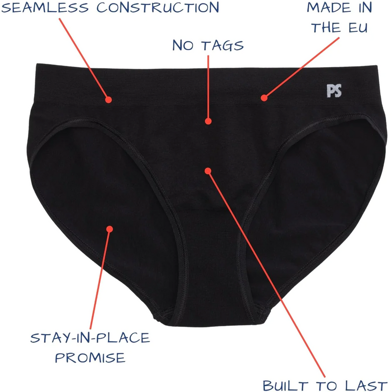 Women's Seamless Bikini, Paradis Sport Women's Seamless Bikini in Black features