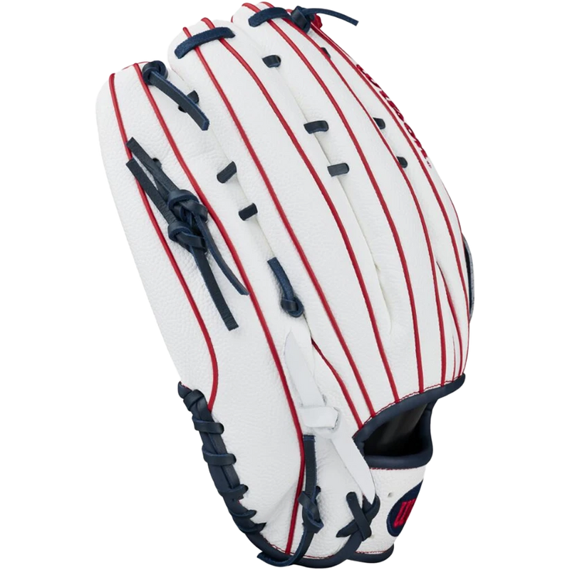 A1000 SMU Slowpitch - 13" Dual Post Web, Wilson A1000 SMU Slowpitch - 13" Dual Post Web Back of Fingers