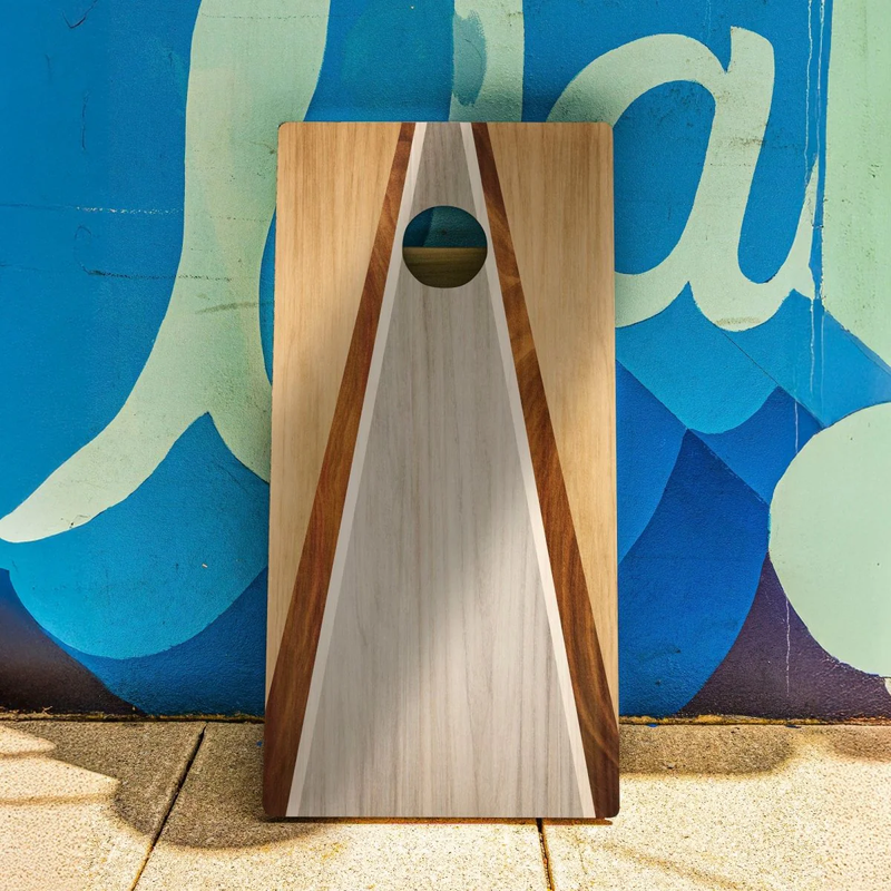 Backyard 2400 Cornhole Boards, American Cornhole Association Backyard 2400 Cornhole Boards against wall